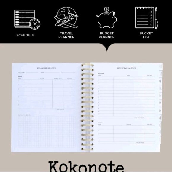 Kokonote Seasonal Flowers Planner 2024- Dec 2025 | 8.3 x 9.8 inches | - Picture 4 of 7